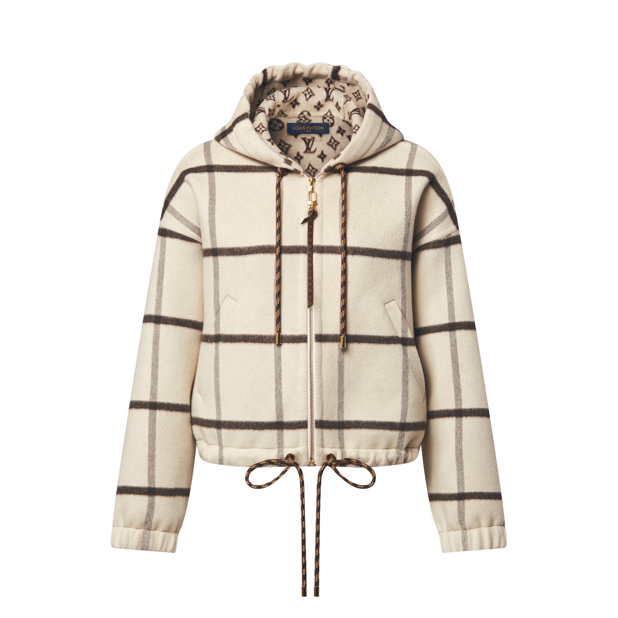 Jacke mit Kapuze und Karomuster  Damen Ready to Wear Mäntel und Jacken | LOUIS VUITTON (Zoom)