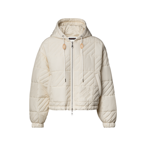 Jacke mit Reißverschluss und gestepptem Damier-Motiv Damen Ready to Wear Mäntel und Jacken | LOUIS VUITTON (Zoom)