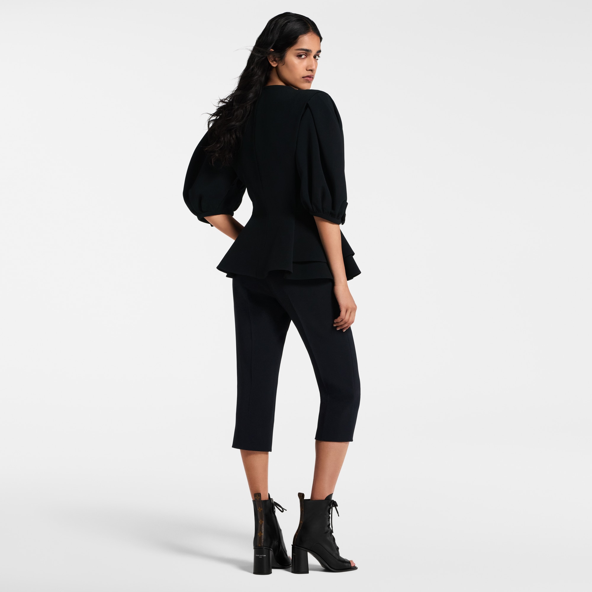 Jacke mit Schößchen und Puffärmeln  Neuheiten Damen Neueste Lancierungen | LOUIS VUITTON (Zoom)