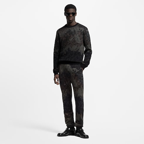 Jacquard-Pullover mit Damoflage-Motiv Herren Ready to Wear Vollständige Ready to Wear | LOUIS VUITTON (Zoom)