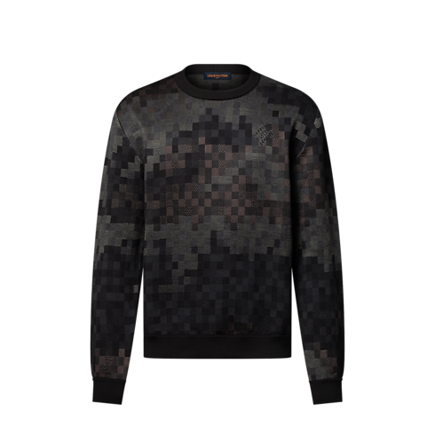 Jacquard-Pullover mit Damoflage-Motiv Herren Ready to Wear Vollständige Ready to Wear | LOUIS VUITTON (Zoom)