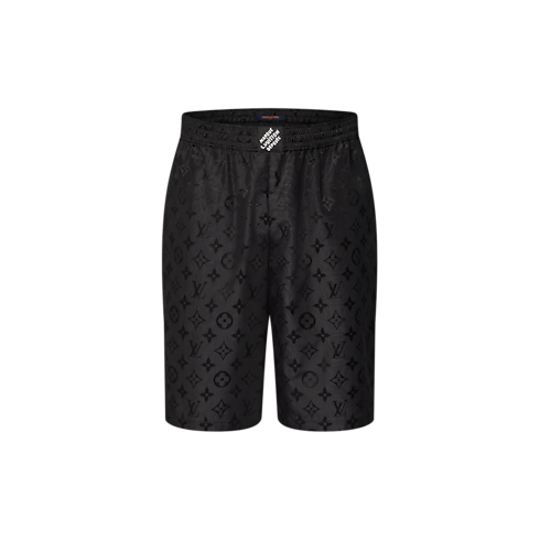 Jacquard-Shorts aus Seide mit Moiré-Effekt und Monogram-Motiv Herren Ready to Wear Hosen | LOUIS VUITTON (Zoom)