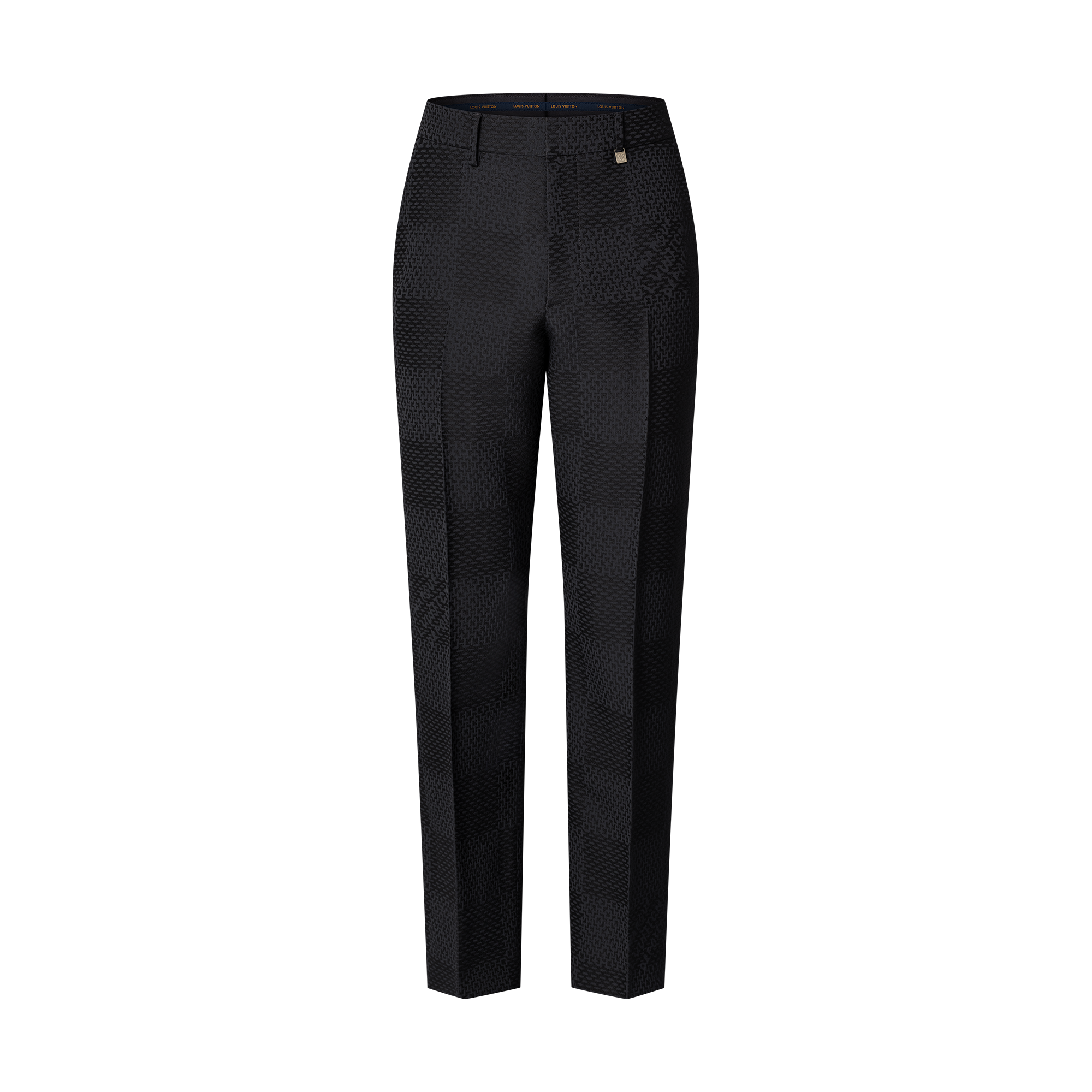 Jacquard-Zigarettenhose aus Woll-Seidengemisch mit Damier-Motiv  Herren Ready to Wear Hosen | LOUIS VUITTON (Zoom)
