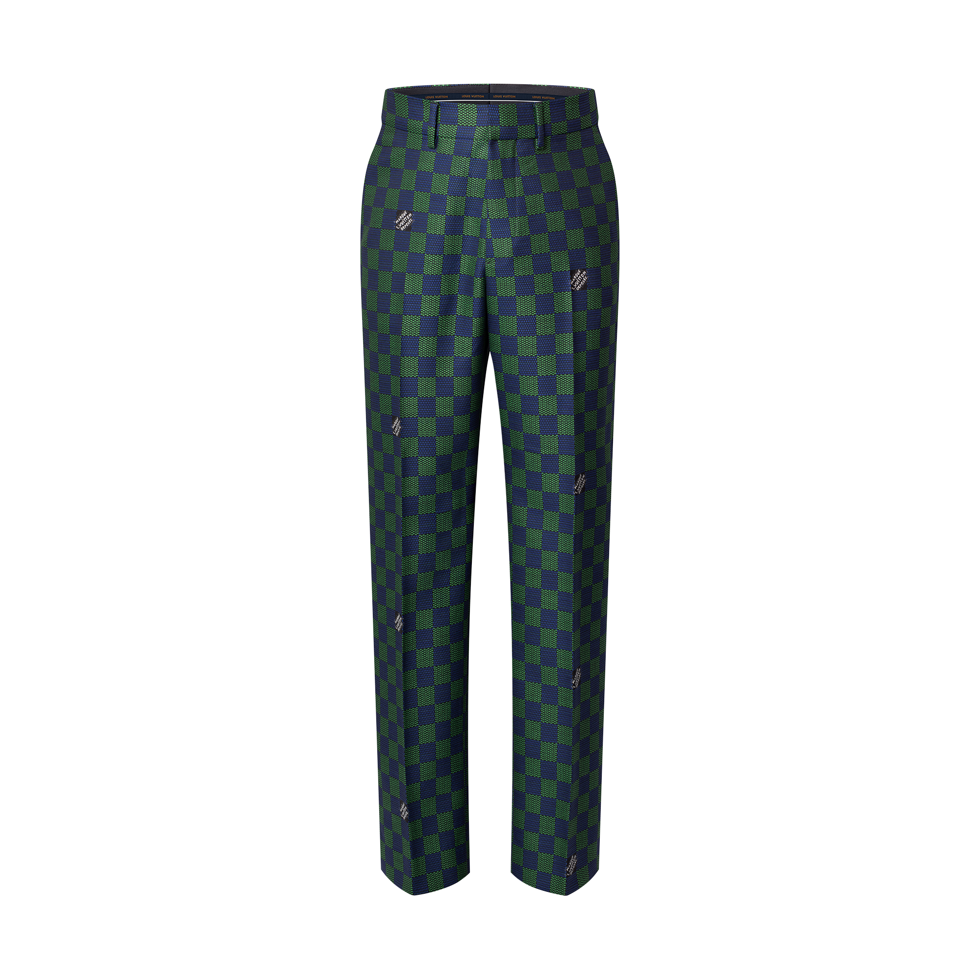 Jacquard-Zigarettenhose aus Wolle mit Damier-Motiv  Herren Ready to Wear Hosen | LOUIS VUITTON (Zoom)