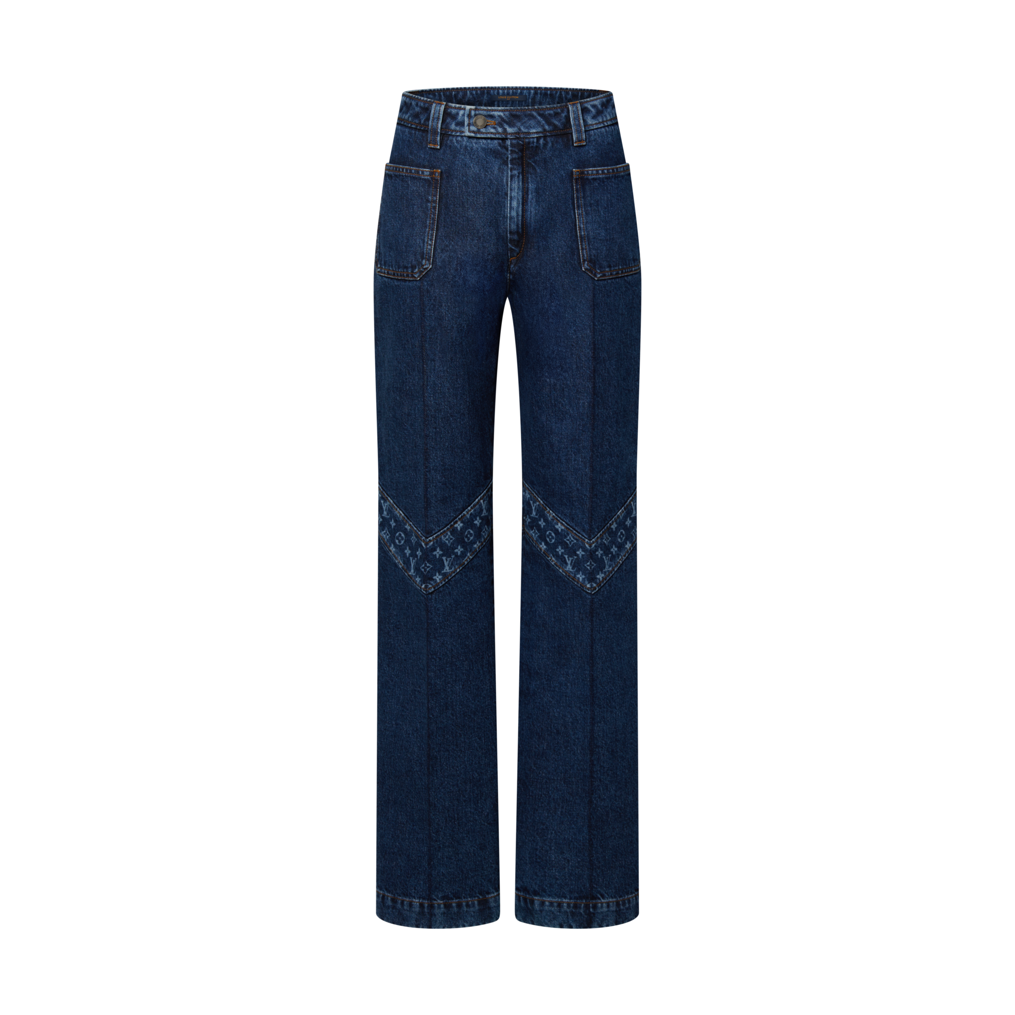 Jeans aus grobem Denim mit Monogram-Detail  Damen Ready to Wear Hosen | LOUIS VUITTON (Zoom)