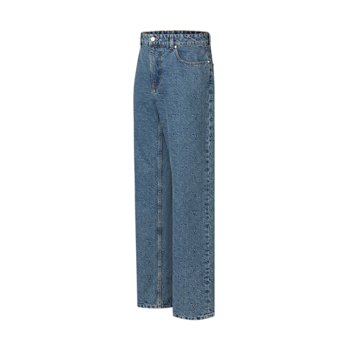 Jeans im Skater-Stil aus Monogram-Jacquardgewebe Herren Ready to Wear Denim | LOUIS VUITTON (Zoom)