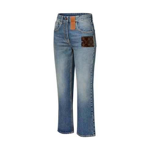 Jeans mit Patch samt Monogram Damen Ready to Wear Hosen | LOUIS VUITTON (Zoom)