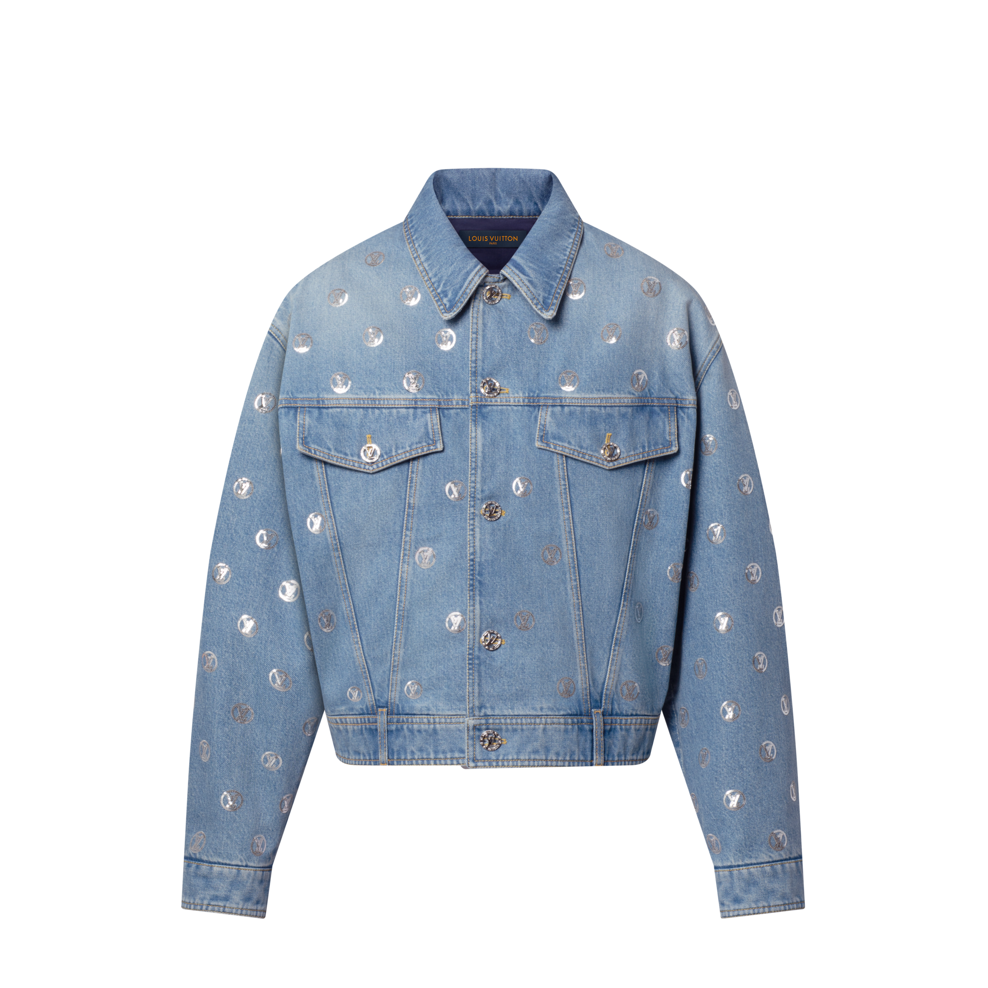 Jeansjacke mit Signaturen auf Pailletten  Damen Ready to Wear Mäntel und Jacken | LOUIS VUITTON (Zoom)