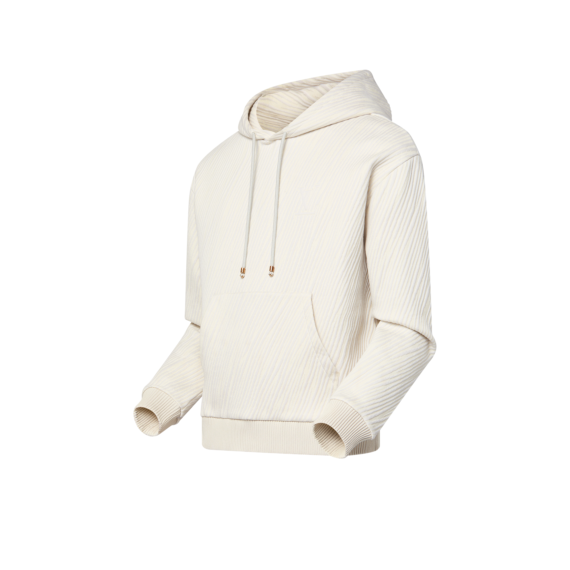 Jersey-Hoodie aus Baumwollgemisch mit Jacquard-Details  Herren Ready to Wear Vollständige Ready to Wear | LOUIS VUITTON (Zoom)