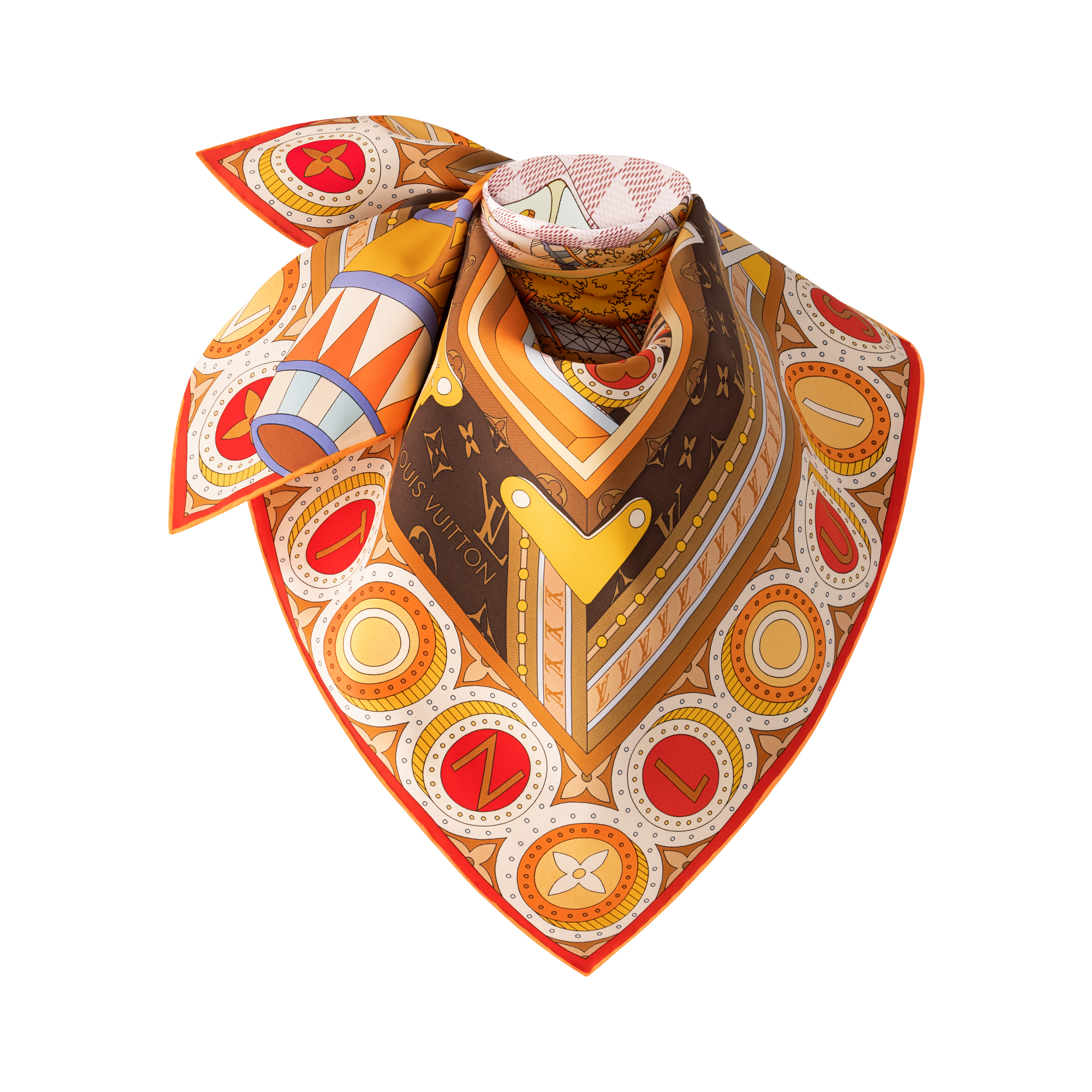Jeu De Voyage Carré 90 S00 Damen Accessoires Seidentücher und Bandeaus | LOUIS VUITTON (Zoom)