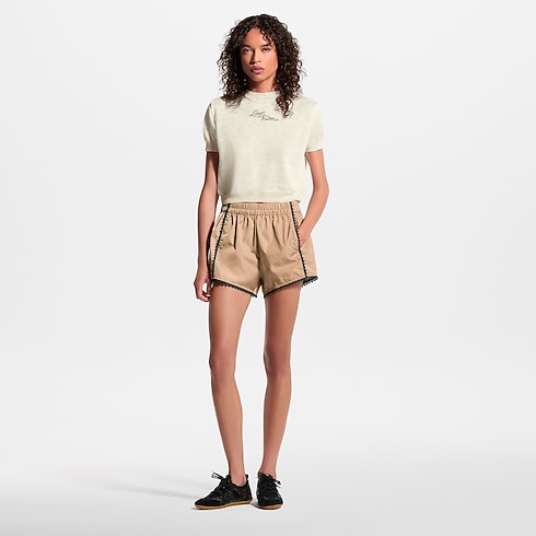 Joggingshorts mit Spitzenbesatz Damen High Summer Kollektion } | LOUIS VUITTON (Zoom)