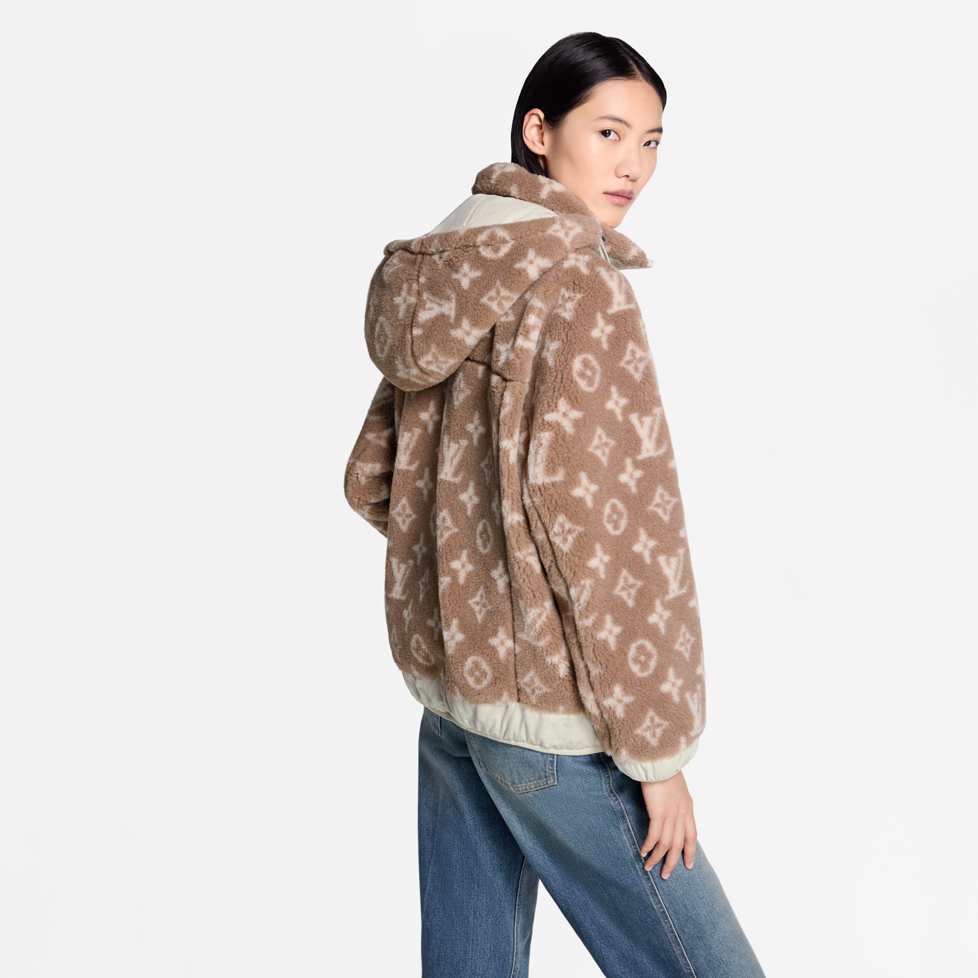 Kapuzenjacke aus Fleece mit Monogram  Damen Ready to Wear Mäntel und Jacken | LOUIS VUITTON (Zoom)