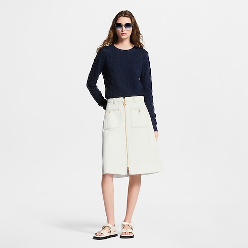 Kaschmirpullover mit gesticktem Monogram worn view
