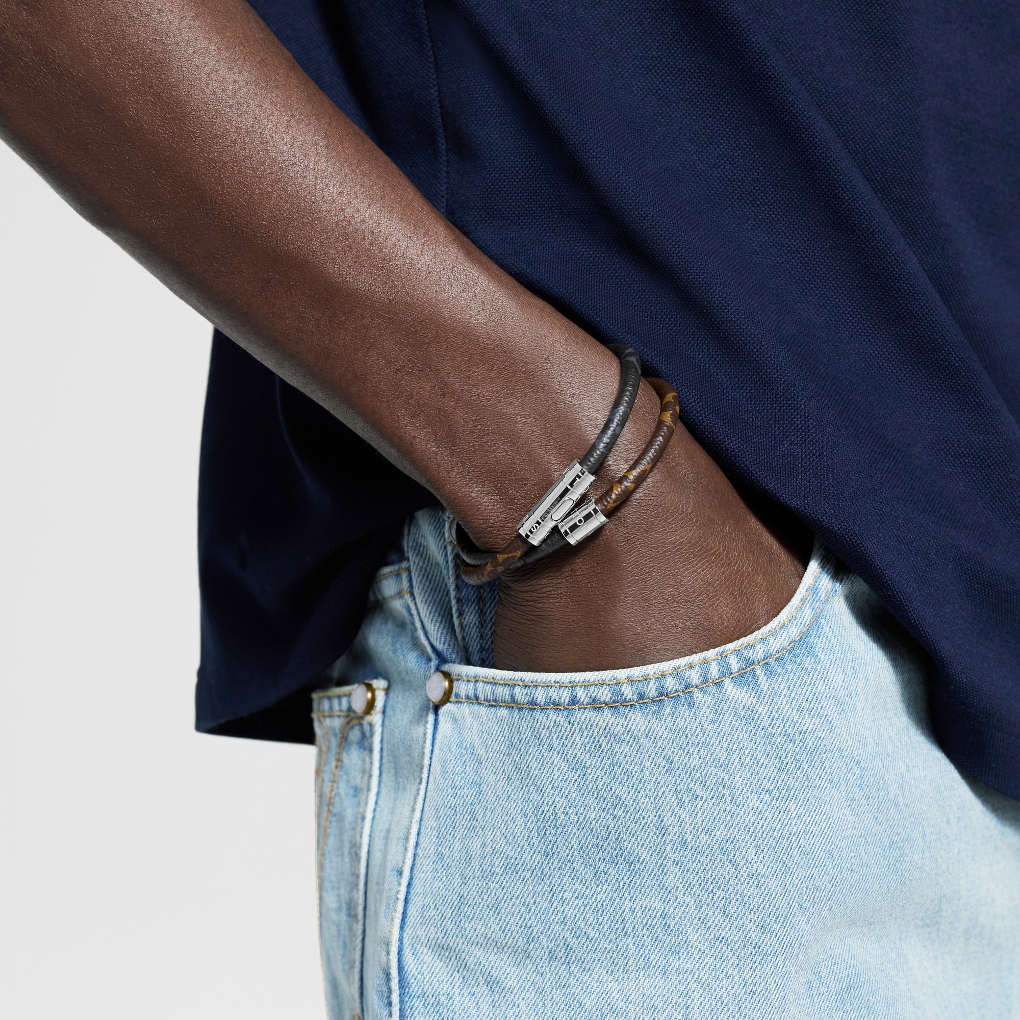Keep It Double Armband aus Leder Monogram Canvas Herren Modeschmuck Armbänder | LOUIS VUITTON (Zoom)
