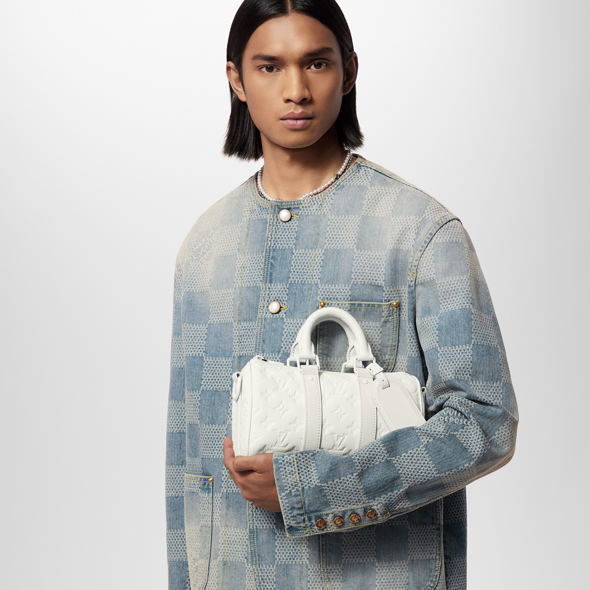 Keepall 25 mit Schulterriemen Monogram Canvas & Taurillon Leder 
