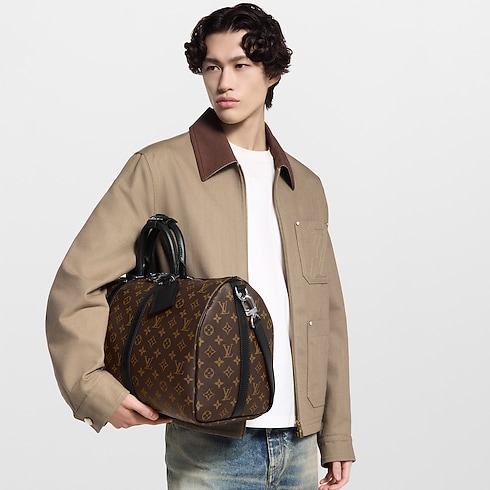 Keepall 45 mit Schulterriemen Monogram Macassar Canvas Herren Personalisierung Taschen & Reisegepäck | LOUIS VUITTON (Zoom)