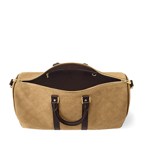 Keepall 45 mit Schulterriemen Monogram Suede Trunks, Reisen und Wohnen Reisetaschen und Trolleys Reisetaschen | LOUIS VUITTON (Zoom)
