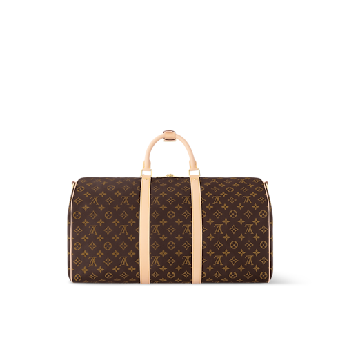 Keepall 50 mit Schulterriemen Monogram Canvas Taschen und Kleinlederwaren Lederwaren Personalisierung } | LOUIS VUITTON (Zoom)