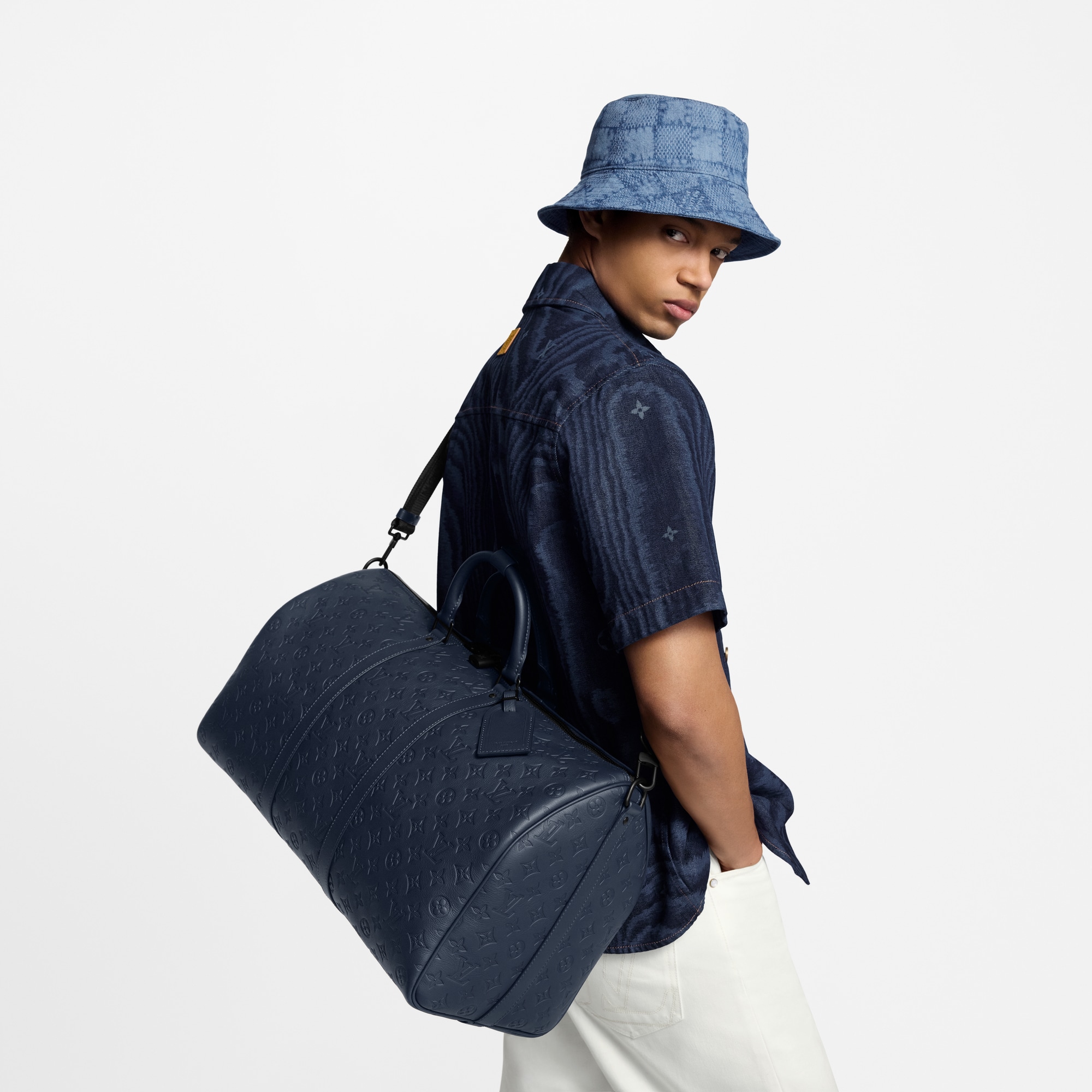 Keepall 50 mit Schulterriemen Monogram Shadow Taschen und Kleinlederwaren Herren Taschen LV Ikonen | LOUIS VUITTON (Zoom)