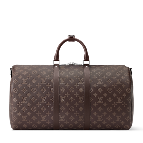 Keepall 50 mit Schulterriemen Monogram Shadow Koffer und Reiseaccessoires Reisetaschen Alle Reisetaschen | LOUIS VUITTON (Zoom)