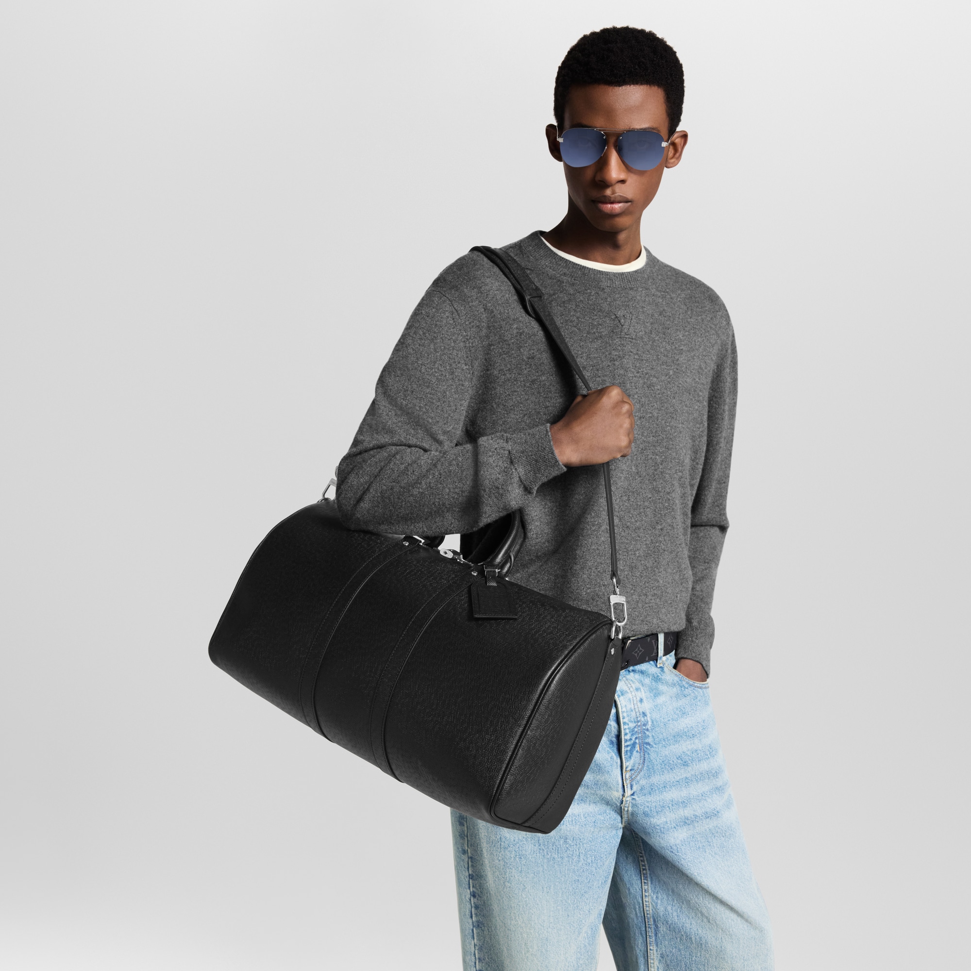 Keepall 50 mit Schulterriemen Taïga Leder Herren Reisegepäck Reisetaschen und Duffle Bags | LOUIS VUITTON (Zoom)
