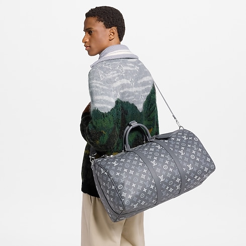 Keepall 50 mit Schulterriemen Monogram Shadow Koffer und Reiseaccessoires Reisetaschen Alle Reisetaschen | LOUIS VUITTON (Zoom)