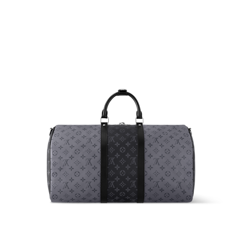 Keepall 50 mit Schulterriemen Monogram Eclipse Canvas Herren Reisegepäck Reisetaschen und Duffle Bags | LOUIS VUITTON (Zoom)