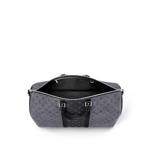 Keepall 50 mit Schulterriemen Monogram Eclipse Canvas Herren Reisegepäck Reisetaschen und Duffle Bags | LOUIS VUITTON (Zoom)