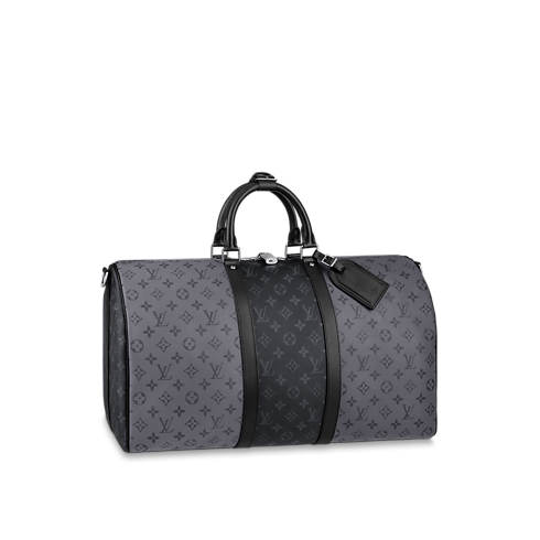Keepall 50 mit Schulterriemen Monogram Eclipse Canvas Herren Reisegepäck Reisetaschen und Duffle Bags | LOUIS VUITTON (Zoom)