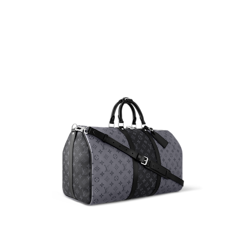 Keepall 50 mit Schulterriemen Monogram Eclipse Canvas Herren Reisegepäck Reisetaschen und Duffle Bags | LOUIS VUITTON (Zoom)