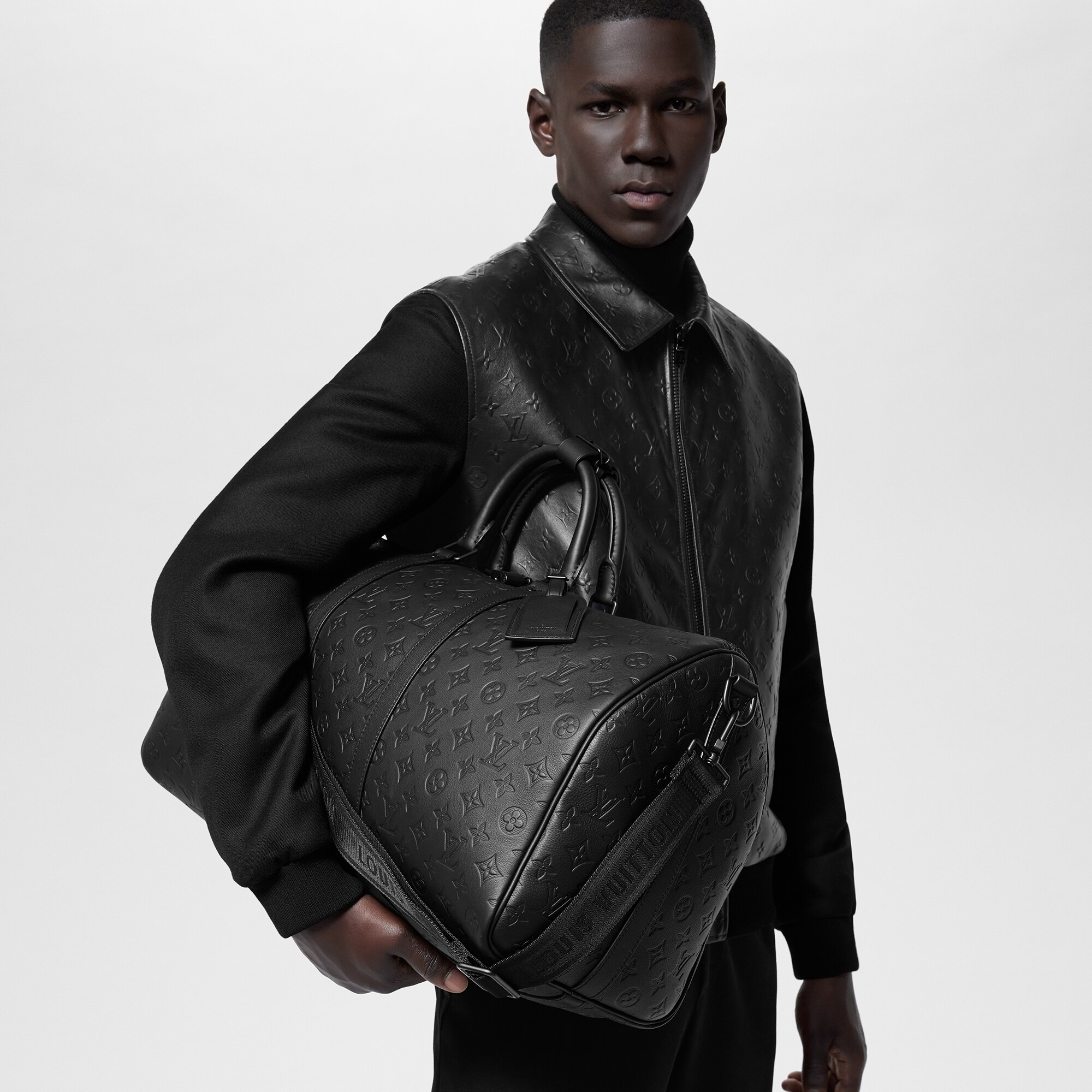 Keepall 50 mit Schulterriemen Monogram Shadow - OBSOLETES DO NOT  