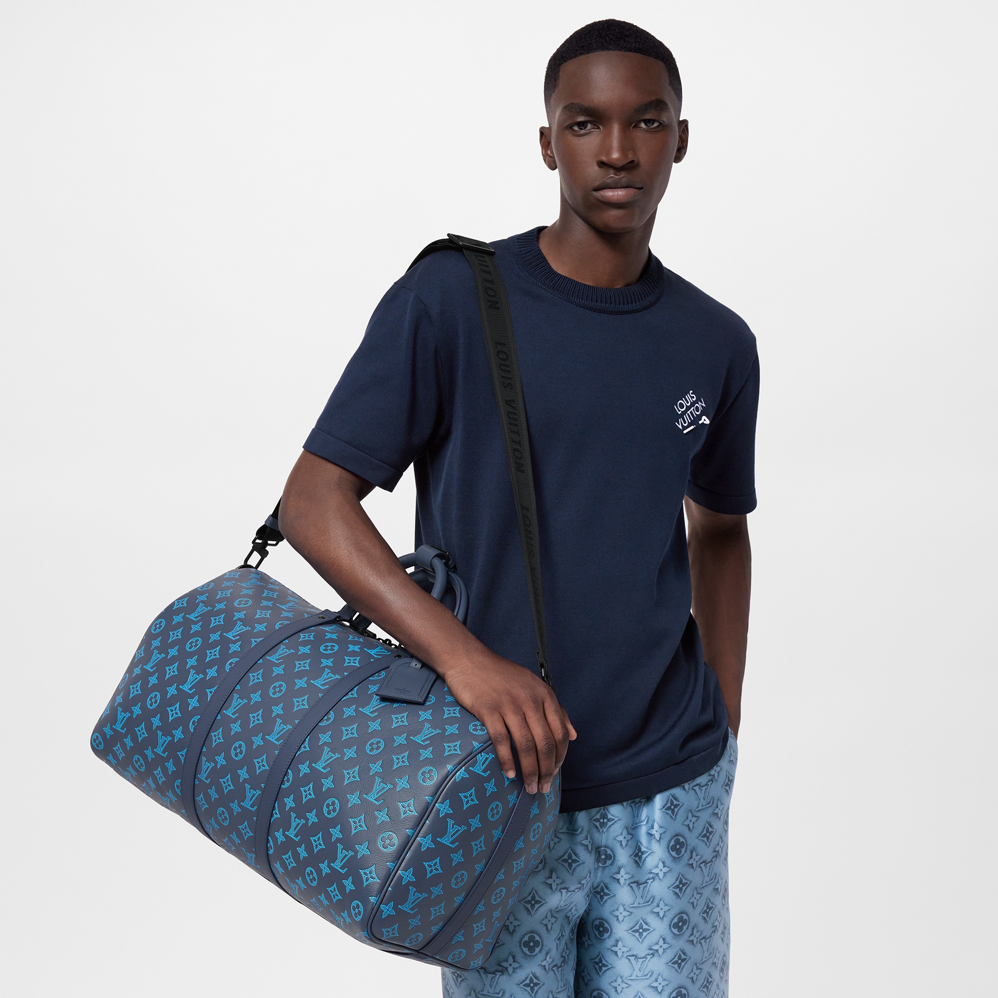 Keepall 50 mit Schulterriemen Monogram Shadow - Reisegepäck  