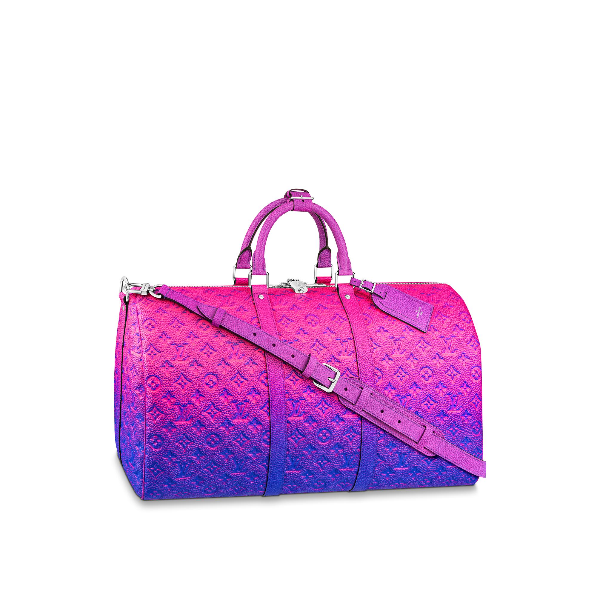 louis vuitton pink keepall