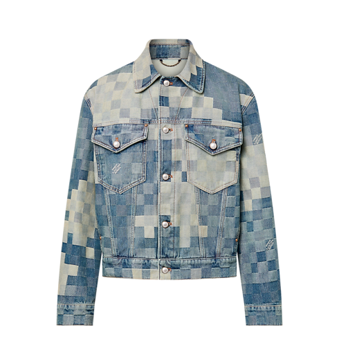 Klassische Jacke aus Denim mit Damier-Motiv Herren Ready to Wear Jacken und Mäntel | LOUIS VUITTON (Zoom)