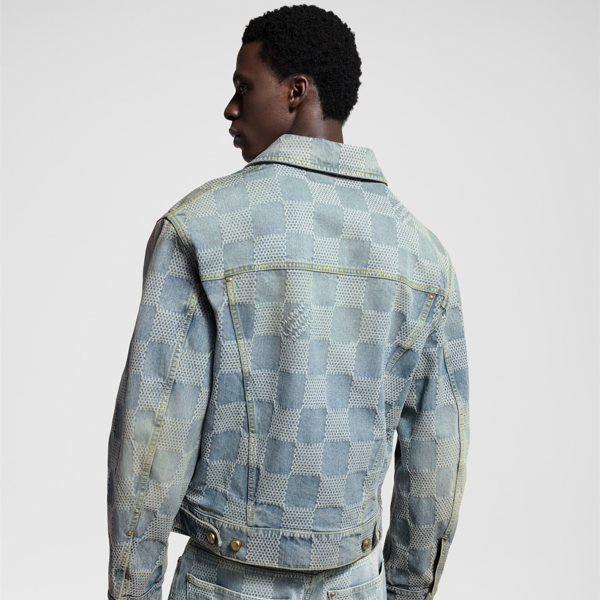 Klassische Jacke aus Denim mit Damier-Motiv  Herren Ready to Wear Jacken und Mäntel | LOUIS VUITTON (Zoom)