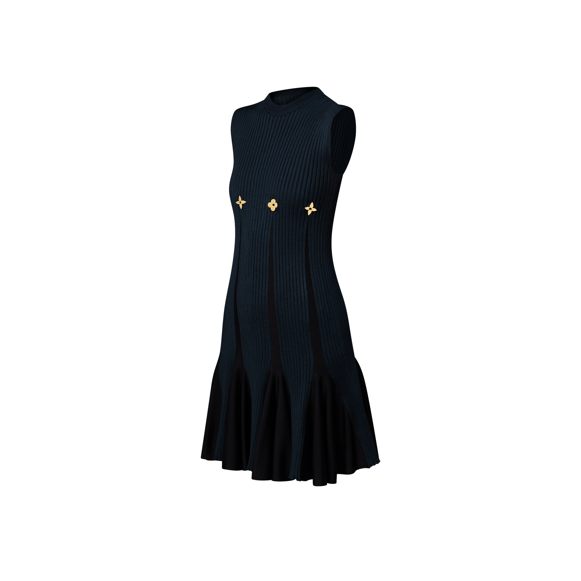Kleid aus Strick mit Signatur-Akzent  Damen Ready to Wear Kleider | LOUIS VUITTON (Zoom)