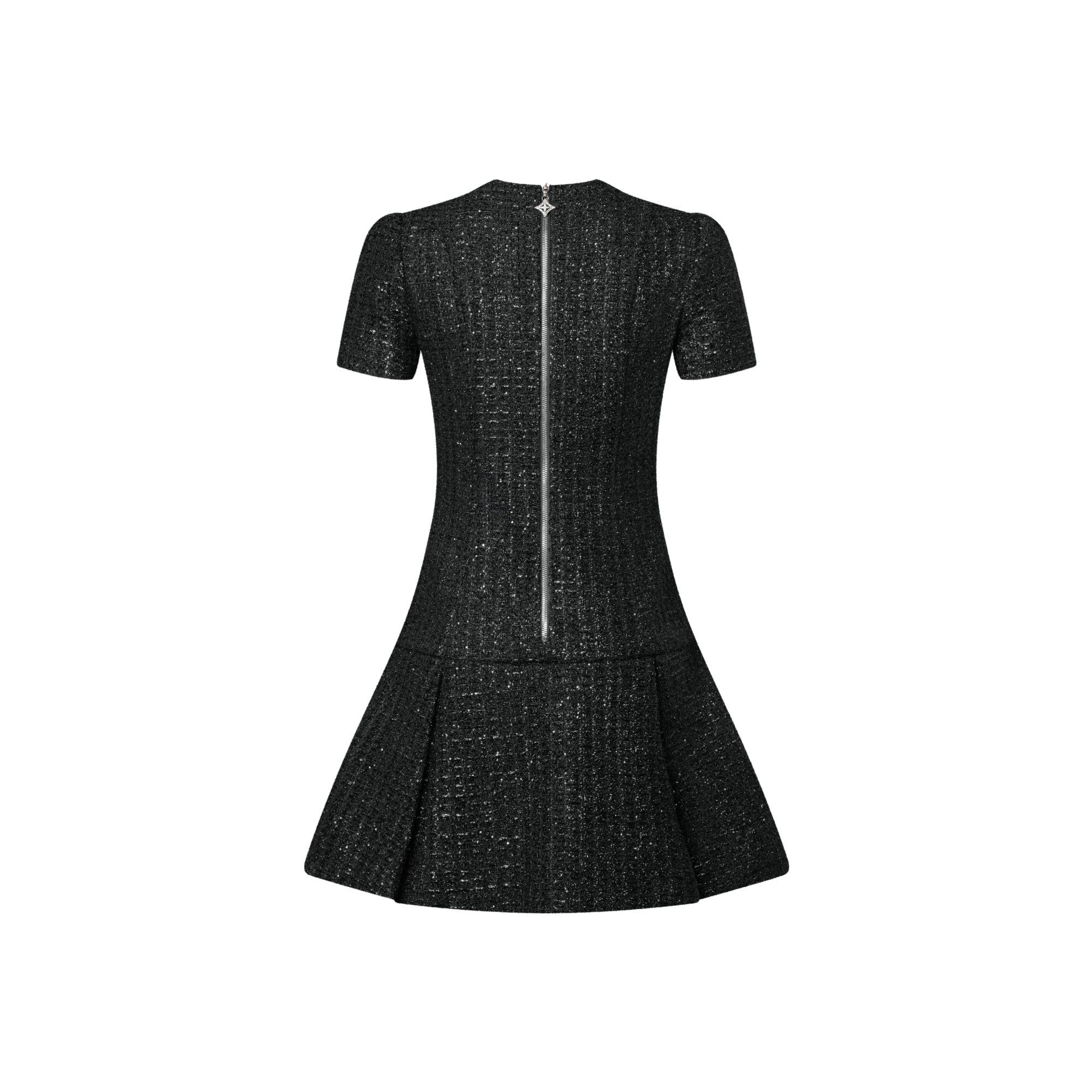 Kleid aus Tweed mit Metallic-Garnen und Kellerfalte  Damen Ready to Wear Kleider | LOUIS VUITTON (Zoom)