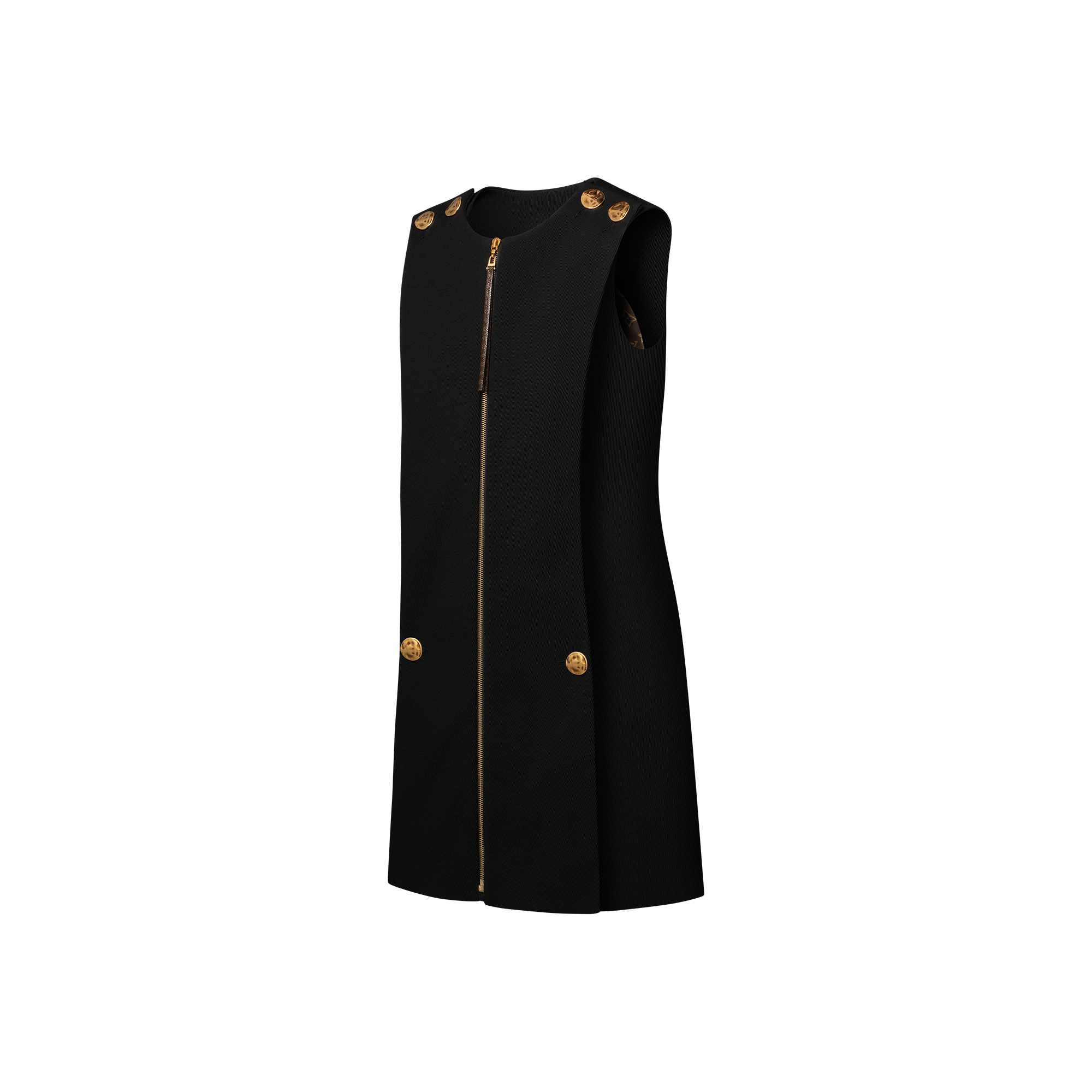 Kleid im Schürzen-Stil mit Zierknöpfen  Damen Ready to Wear Kleider | LOUIS VUITTON (Zoom)