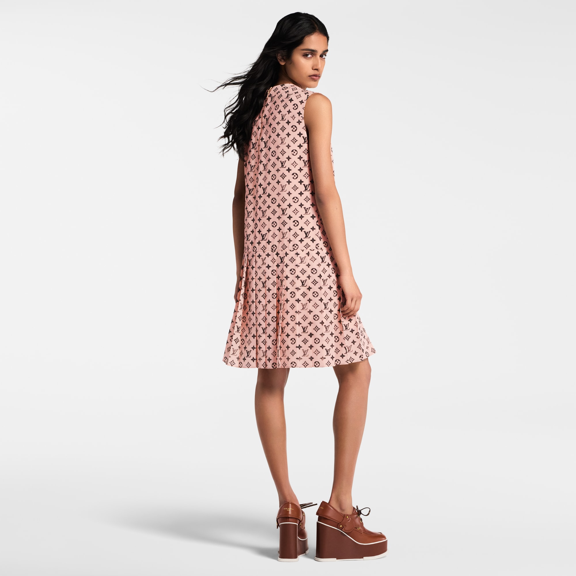 Kleid mit Falten, verwaschenem Design und Monogram  Damen Ready to Wear Kleider | LOUIS VUITTON (Zoom)