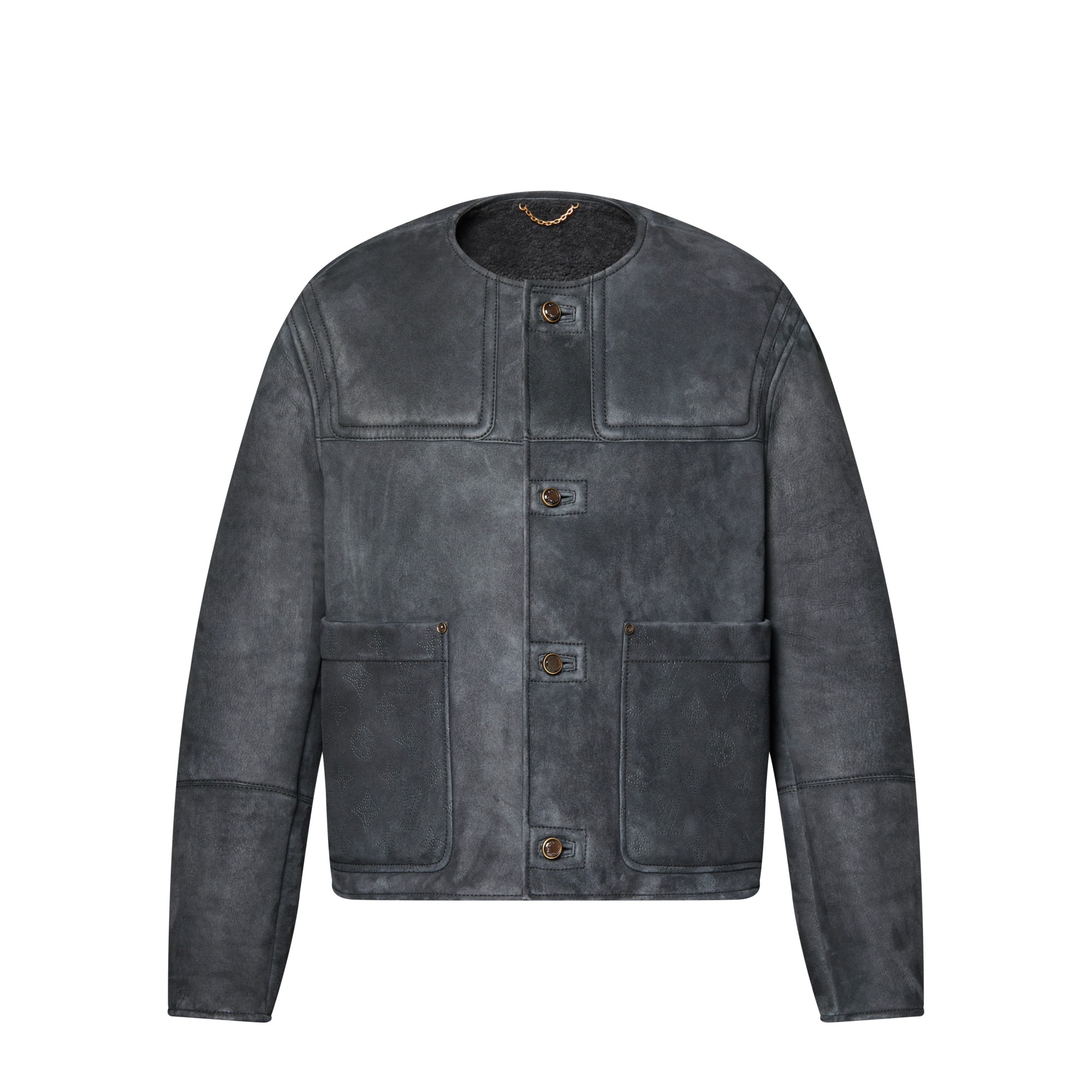 Kragenlose Jacke aus Lammfell  Herren Ready to Wear Sakkos und Jacketts | LOUIS VUITTON (Zoom)