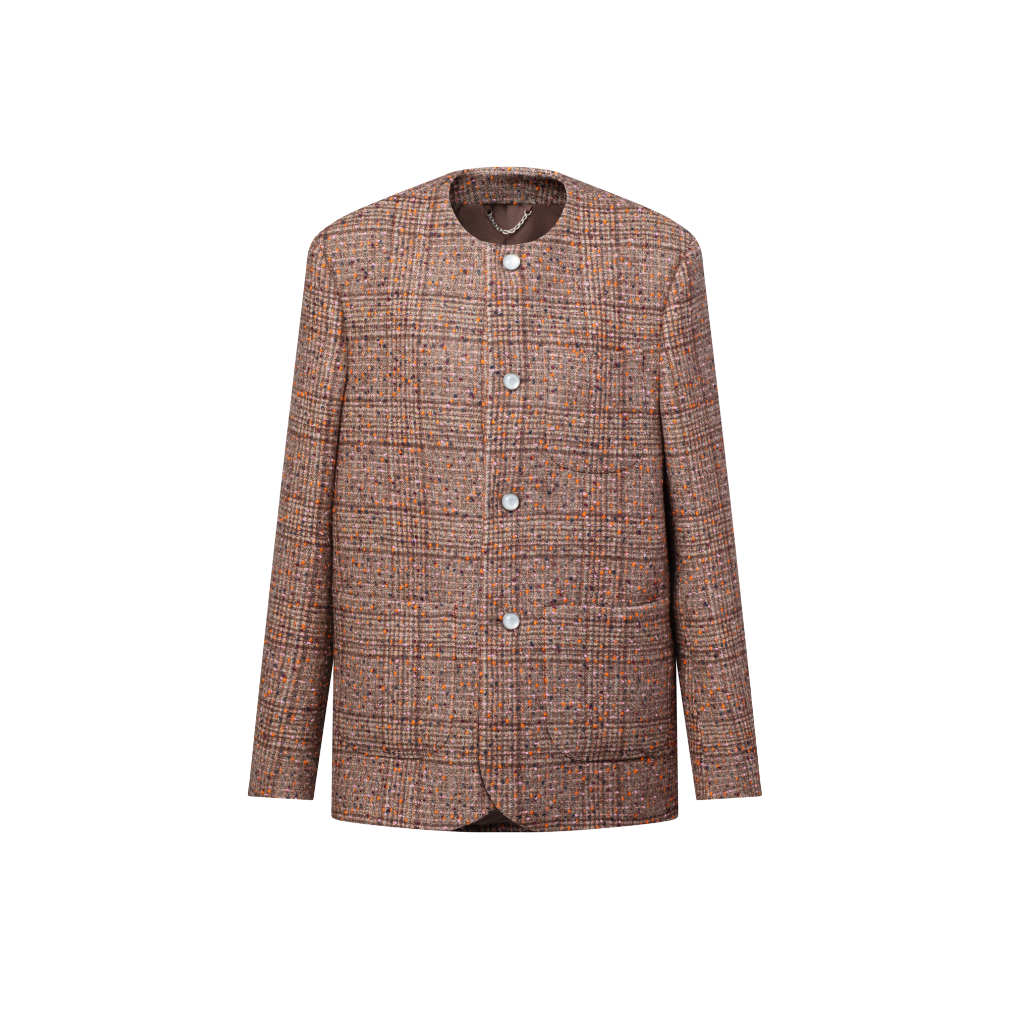 Kragenloses Jackett aus Tweed  Herren Ready to Wear Sakkos und Jacketts | LOUIS VUITTON (Zoom)