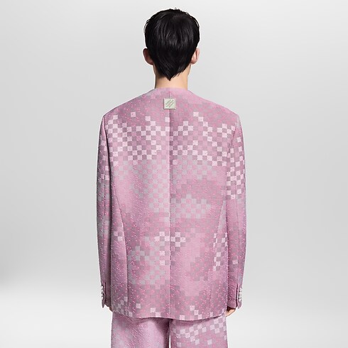 Kragenloses Jackett aus Tweed mit Damoflage-Motiv Herren Ready to Wear Sakkos und Jacketts | LOUIS VUITTON (Zoom)