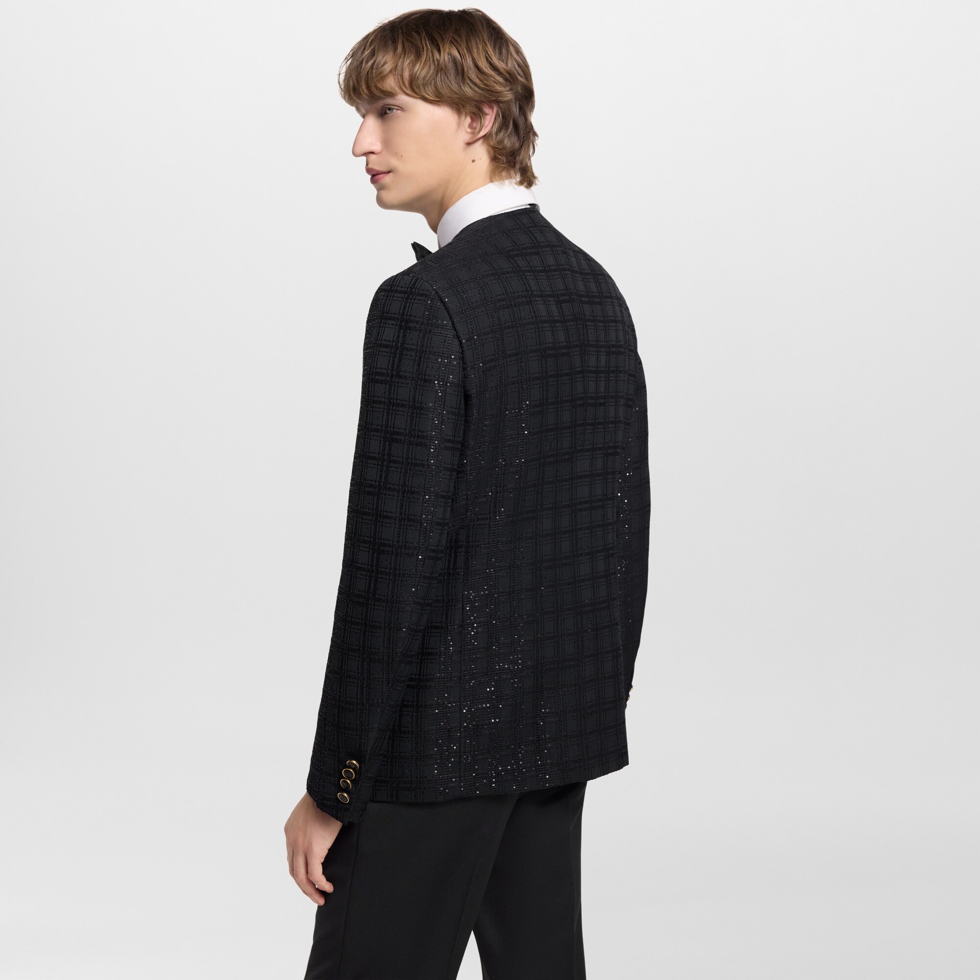 Kragenloses Jackett mit Pailletten  Herren Ready to Wear Sakkos und Jacketts | LOUIS VUITTON (Zoom)