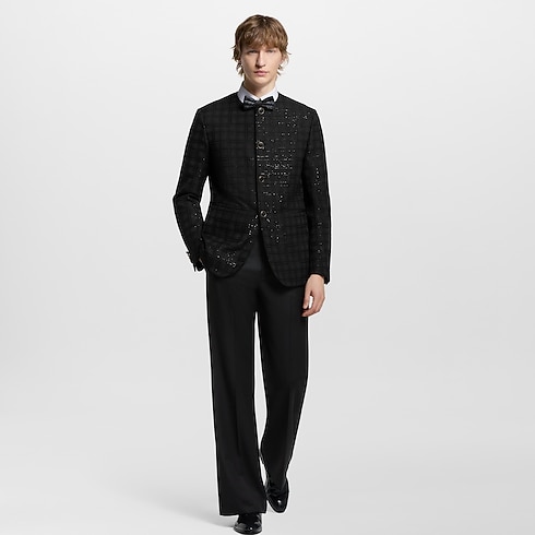 Kragenloses Jackett mit Pailletten Herren Ready to Wear Sakkos und Jacketts | LOUIS VUITTON (Zoom)