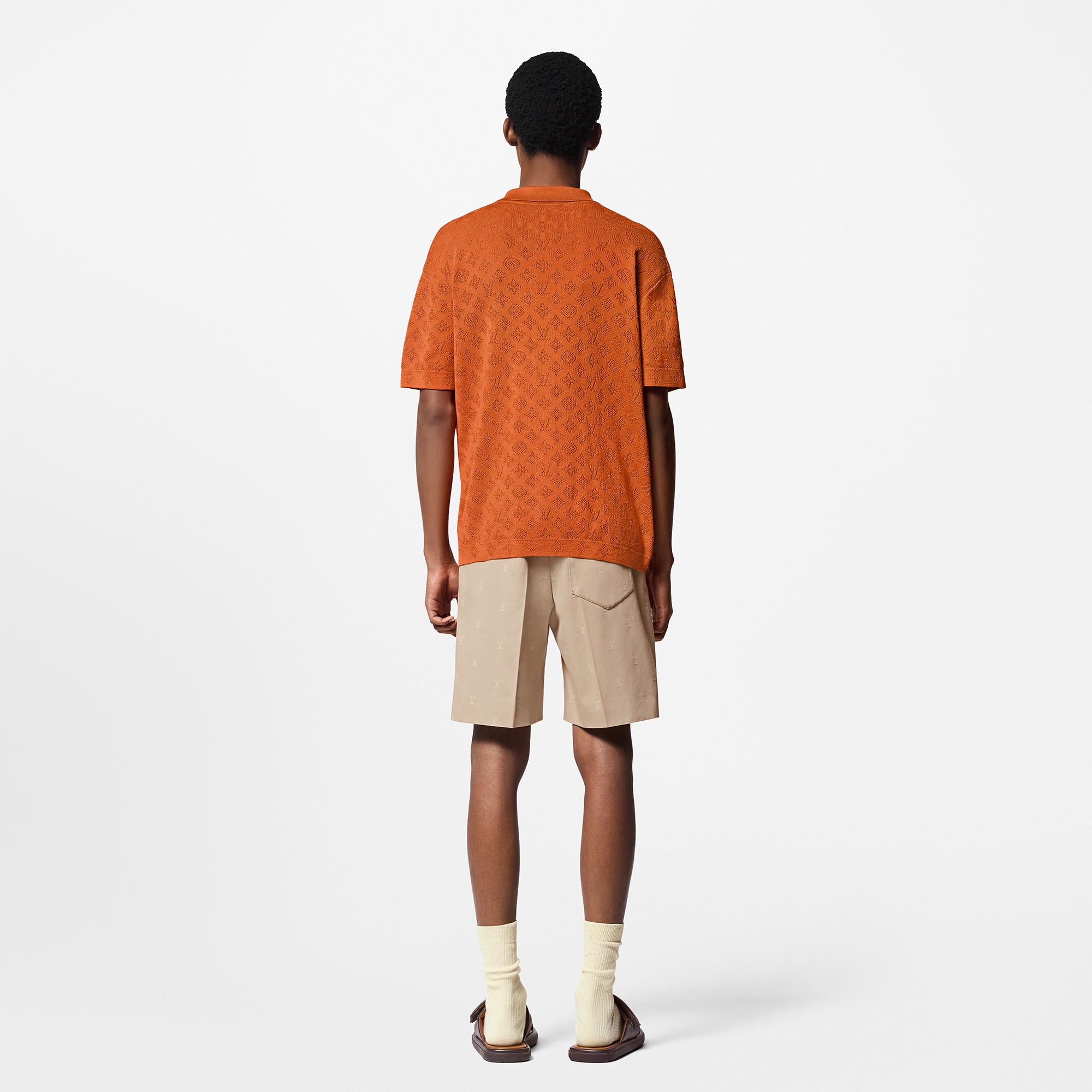 Kurzarm-Hemd aus Baumwolle mit Monogram als Pointelle-Design  Herren Ready to Wear Hemden | LOUIS VUITTON (Zoom)