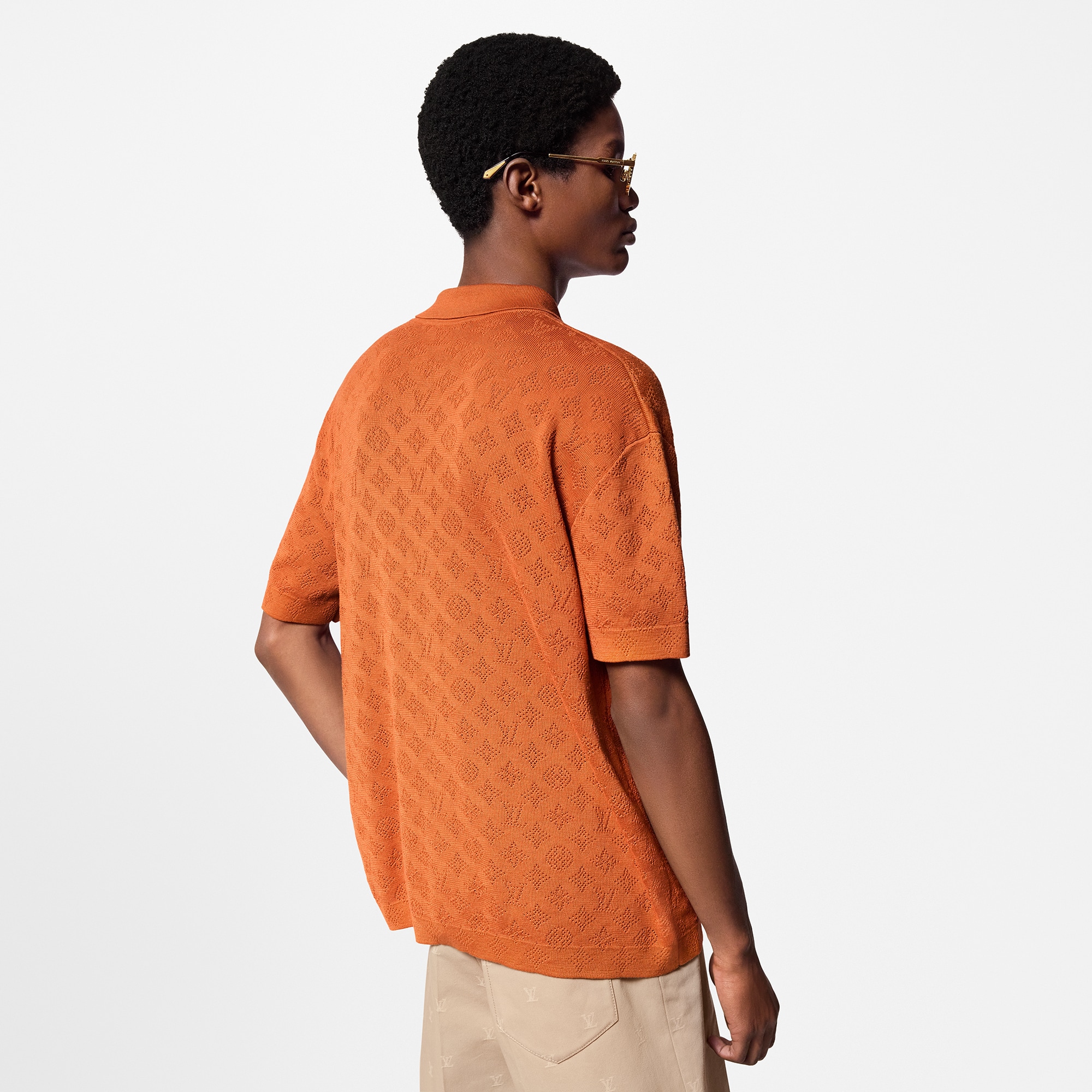 Kurzarm-Hemd aus Baumwolle mit Monogram als Pointelle-Design  Herren Ready to Wear Hemden | LOUIS VUITTON (Zoom)