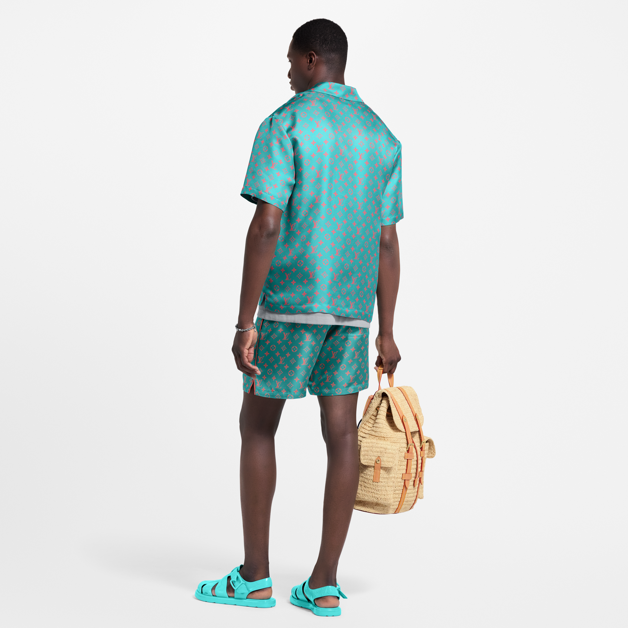 Kurzarm-Hemd aus Seide mit Monogram-Motiv  Herren Ready to Wear Hemden | LOUIS VUITTON (Zoom)