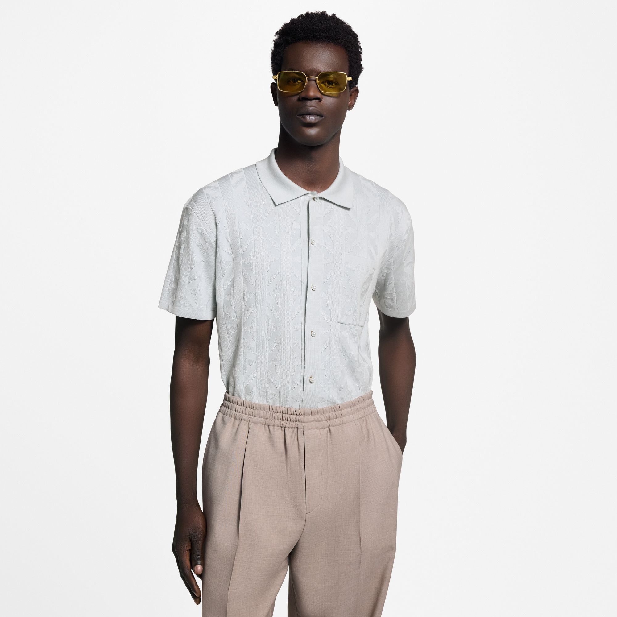 Kurzarm-Hemd aus Strick  Herren Ready to Wear Hemden | LOUIS VUITTON (Zoom)