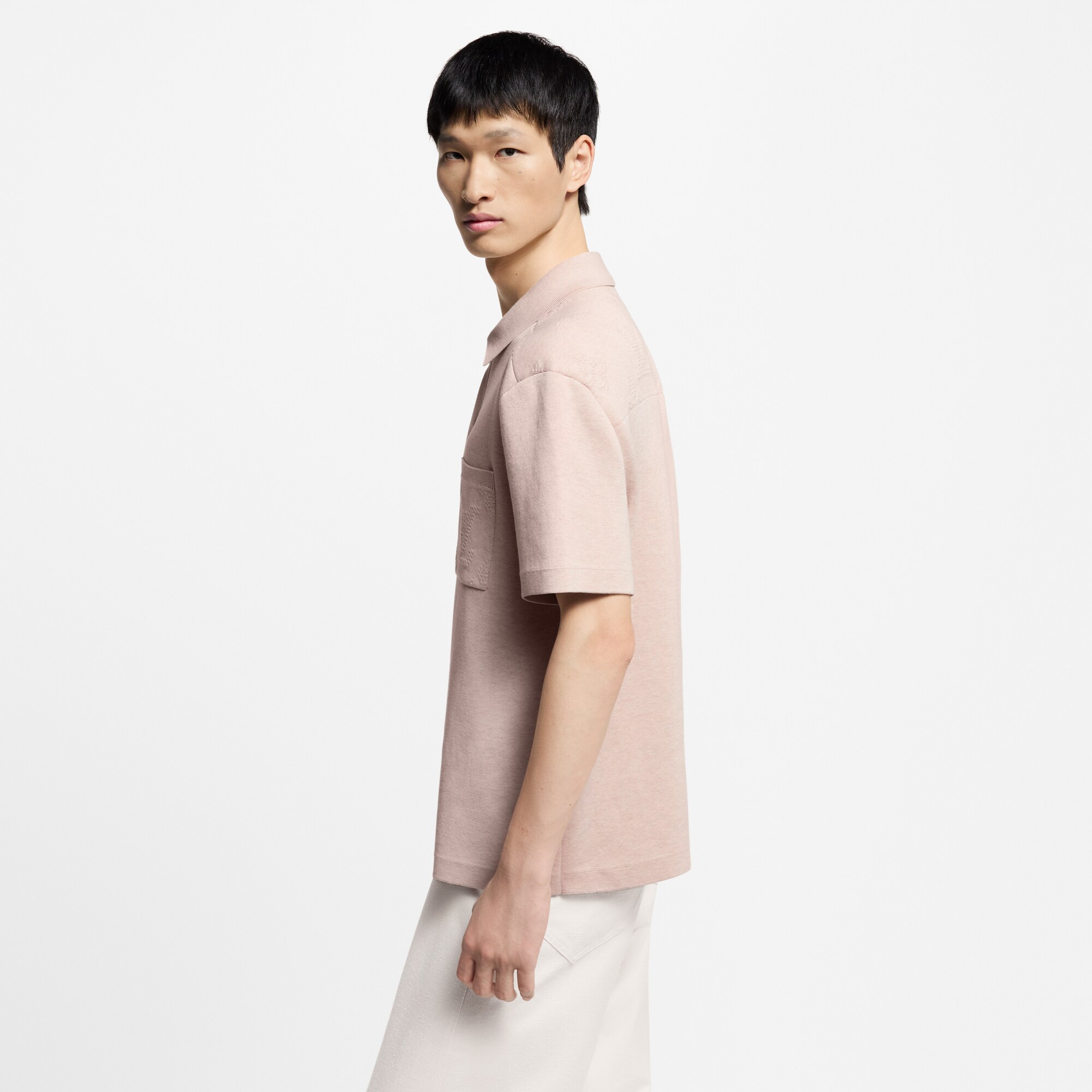 Kurzarm-Hemd aus Strick mit Monogram-Prägung  Herren Ready to Wear Hemden | LOUIS VUITTON (Zoom)