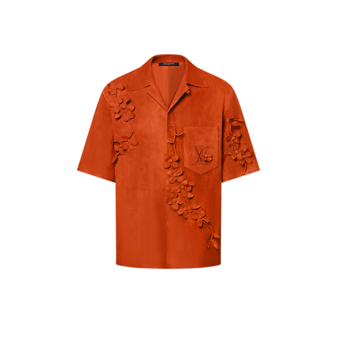 Kurzarm-Hemd aus Veloursleder mit Verzierungen Herren Ready to Wear Hemden | LOUIS VUITTON (Zoom)